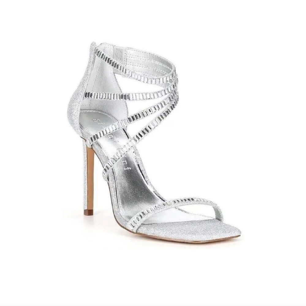 Gianni Bini Shawn Sparkle Rhinestone Embellished Strappy Dress Sandals 10M